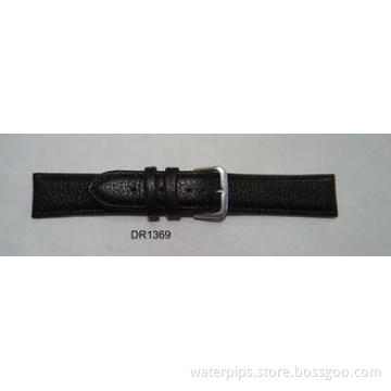 Dark Brown, Tan, White, Black Bull Leather Wrist Watch Stra